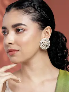 Peora Gold-Plated Kundan Circular Studs
