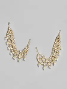 Peora Gold Plated Kundan Studded Quirky Earrings