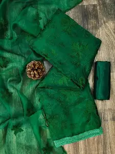 APNISHA Embroidered Pure Silk Unstitched Dress Material