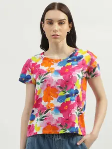 United Colors of Benetton Floral Printed Cotton T-Shirt
