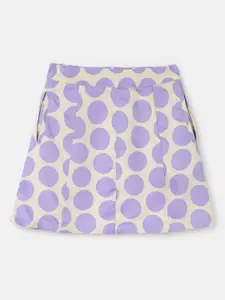 United Colors of Benetton Girls Geometric Printed A-Line Skirt