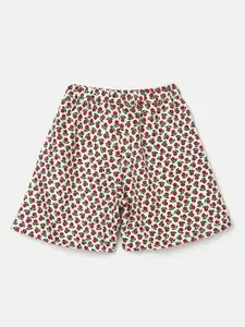 United Colors of Benetton Girls Floral Printed Shorts