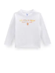 U.S. Polo Assn. Kids Boys Brand Logo Printed Cotton Regular T-shirt