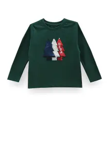 U.S. Polo Assn. Kids Boys Graphic Printed Round Neck Cotton Regular T-shirt