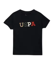 U.S. Polo Assn. Kids Boys Round Neck Pure Cotton T-shirt