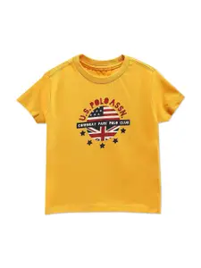 U.S. Polo Assn. Kids Boys Graphic Printed Pure Cotton T-Shirt