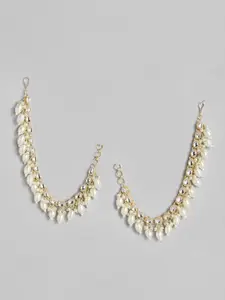 Peora Gold-Plated Kundan Contemporary Earrings