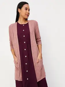 max Acrylic Longline Front Open Shrug