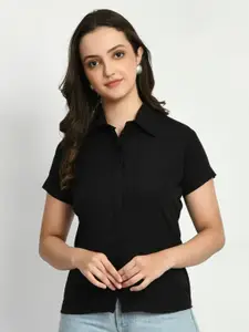 KALINI Relaxed Spread Collar Casual Shirt