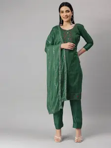 MANVAA Embroidered Unstitched Dress Material