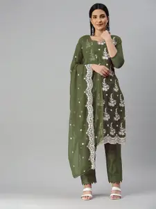 MANVAA Embroidered Unstitched Dress Material