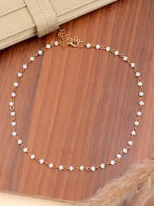 Crunchy Fashion Gold-Plated Choker Necklace