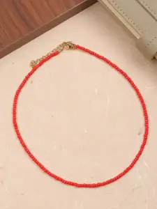 Crunchy Fashion Gold-Plated Artificial Beads Necklace