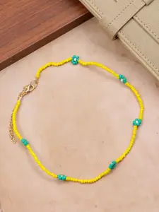 Crunchy Fashion Gold-Plated Flower Choker Necklace