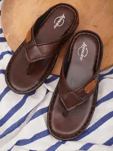 LEONCINO Men Textured Comfort Sandals