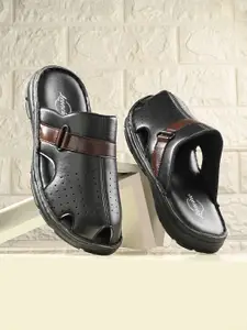 LEONCINO Men Perforated Comfort Sandals