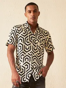 DENNISON Men Smart Block Printed Casual Shirt