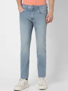 Peter England Men Clean Look Mid-Rise Heavy Fade Stretchable Jeans