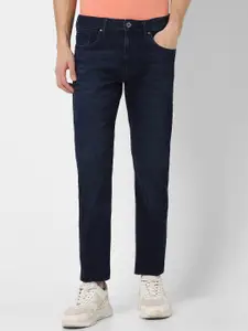 Peter England Men Clean Look Mid-Rise Cropped Stretchable Jeans