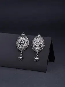 Infuzze Silver Plated Contemporary Drop Earrings