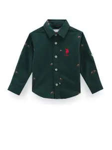 U.S. Polo Assn. Kids Boys Cotton Classic Opaque Casual Shirt