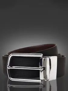 Elite Crafts Men Textured Leather Reversible Formal Belt