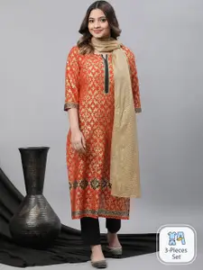 AURELIA Ethnic Motifs Printed Sequinned Kurta