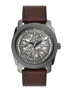 Fossil Men Leather Straps Analogue Automatic Motion Powered Watch ME3254