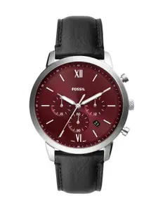 Fossil Men Red Leather Straps Neutra Analogue Watch FS6016