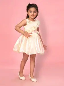 BAESD Girls Ruffles Silk Fit & Flare Dress