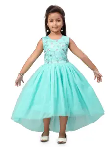 BAESD Girls Embellished Sleeveless Fit & Flare Midi Dress