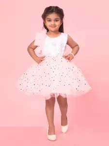 BAESD Embellished Net Fit & Flare Dress