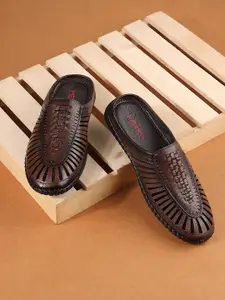 Metro Men Textured Laser-Cut Comfort Sandals