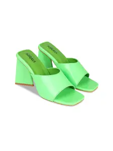 KIRAVI Square Toe Block Heels