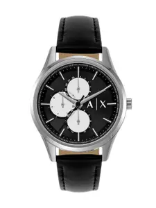 Armani Exchange Men Printed Dial & Leather Straps Analogue Watch AX1872