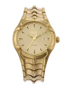 DIESEL Men Stainless Steel Textured Straps Analogue Watch DZ2186