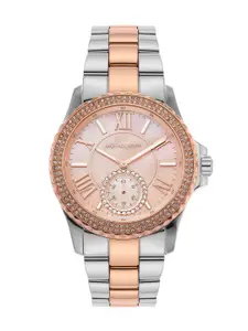 Michael Kors Women Embellished Dial & Stainless Steel Analogue Watch MK7402
