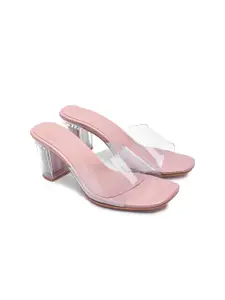 KIRAVI Open Toe Block Heels