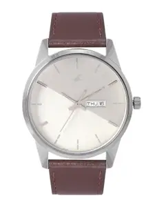 Fastrack Men Leather Straps Analogue Watch 3277SL03