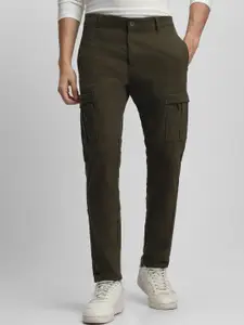 Dennis Lingo Men Slim Fit Wrinkle Free Cargos Trousers
