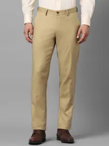 Louis Philippe Men Mid Rise Plain Slim Fit Formal Trousers