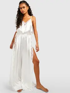 Boohoo Lace Detailed Jumpsuit Style Maxi Nightdress