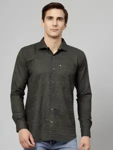 JADEBERRY Men Green Standard Opaque Printed Formal Shirt