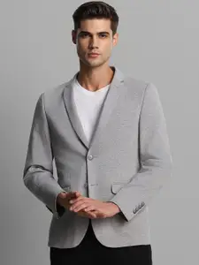 Louis Philippe Sport Super Slim Fit Notched Lapel Single-Breasted Cotton Casual Blazer