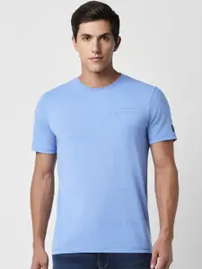 Peter England Round Neck Slim Fit Cotton T-Shirt