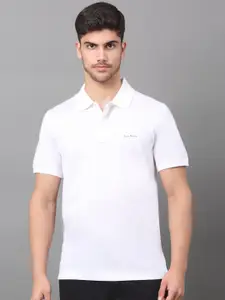 LOUIS STITCH Stretchex Polo Collar Slim Fit Cotton T-Shirt