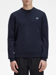 Fred Perry Round Neck Woollen & Cotton Pullover Sweater