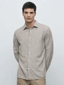 SELECTED Gingham Checked Regular Fit Casual Shirt