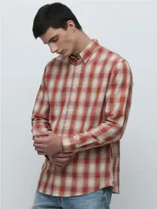 SELECTED Checked Slim Fit Cotton Casual Shirt