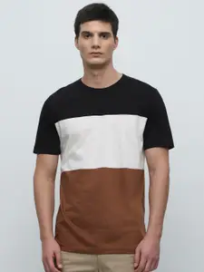 SELECTED Colourblocked Organic Cotton Slim Fit T-shirt